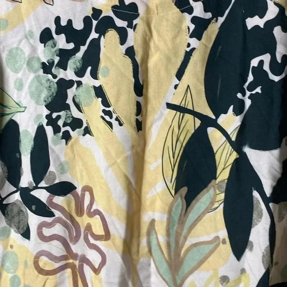 NWT SOFT SURROUNDINGS WO SIZ XL PETITE TUNIC TOP YELLOW BLACK SAGE FLORAL DESIGN - Picture 15 of 15